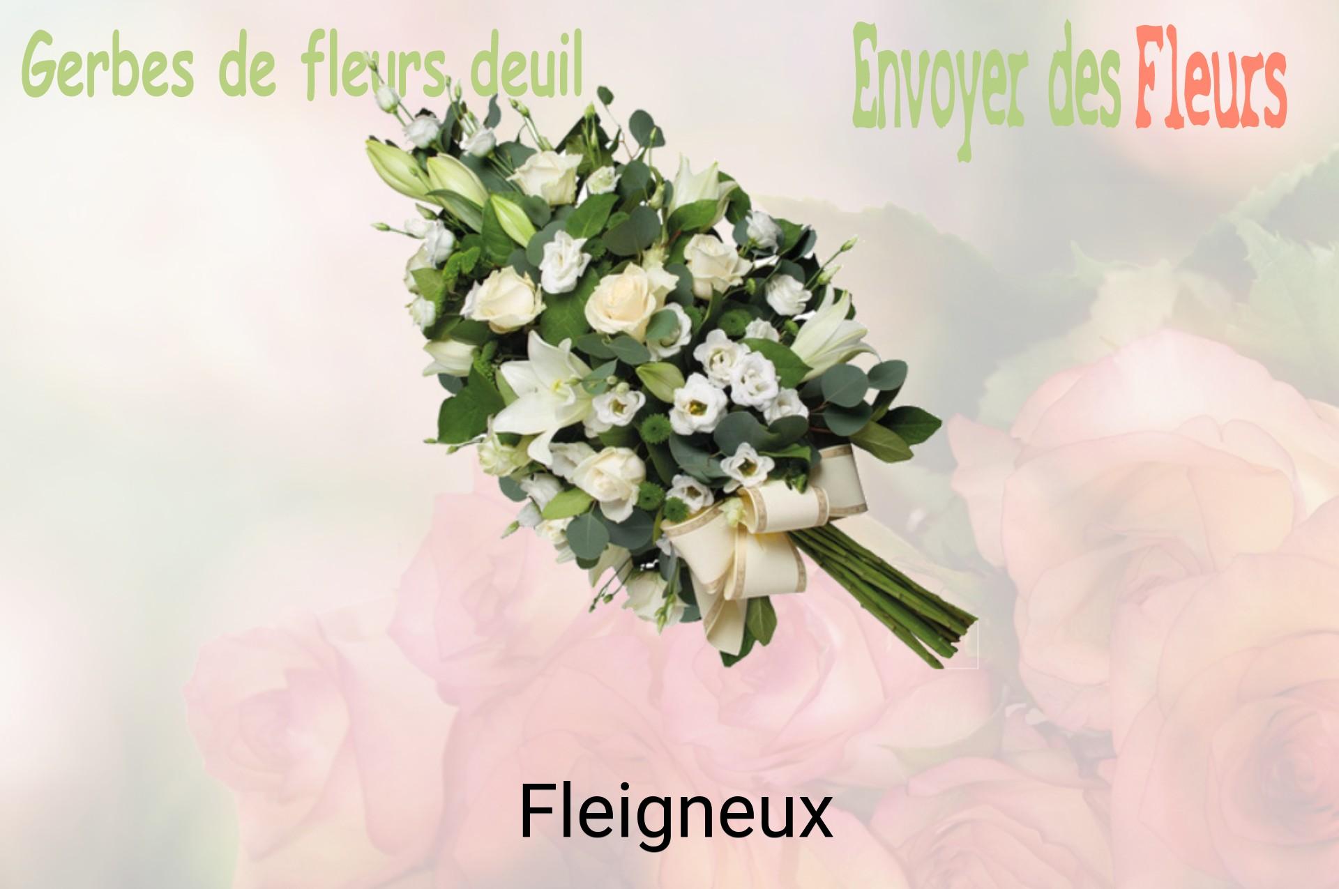 Gerbe de fleurs de deuil livrée à Fleigneux